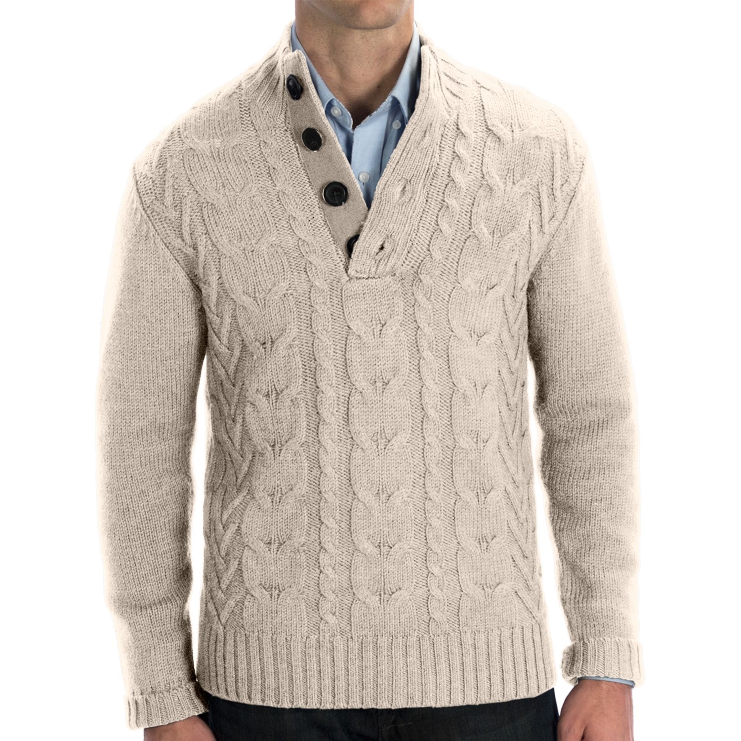 Cullen Wool CableKnit Sweater (For Men) Save 35