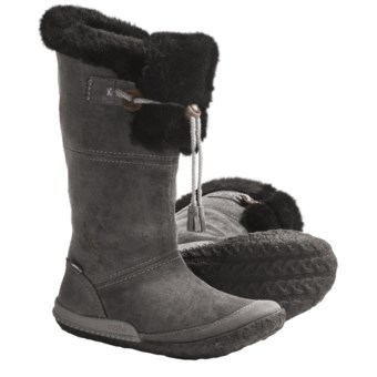 Cushe Cabin Fever Boots - Waterproof,  Leather (For Women) in Charcoal Suede