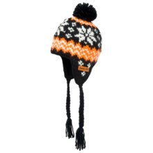 DaKine Mini Peruvian Beanie Hat - Fleece Lining, Ear Flaps (For Boys and Girls) in Black - Closeouts