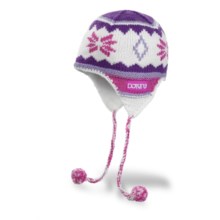 DaKine Mini Peruvian Beanie Hat - Fleece Lining, Ear Flaps (For Boys and Girls) in White - Closeouts