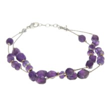 Dakota West Genuine Amethyst Bracelet - Double Strand in Amethyst - Closeouts