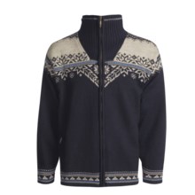 Dale of Norway Amundsen Sweater - New Wool, (For Men and Women) in Midnight Navy/Range Brown/Denim - Closeouts