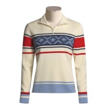 Dale of Norway Are Pullover Sweater - Merino Wool (For Women) in Off White/Raspberry/Midnight Navy/Glacier - Closeouts