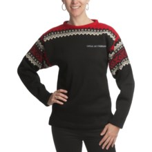 Dale of Norway Bislett Norwegian 2010 Team Sweater - New Wool (For Women) in Black/Natural/Raspberry - Closeouts