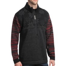 Dale of Norway Isfjorden Sweater (For Men) in Dark Charcoal/ Black/Redrose - Closeouts