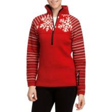 Dale of Norway Isfjorden Sweater (For Women) in Raspberry/Off White - Closeouts