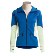 Dale of Norway Jan Mayen Hoodie Sweatshirt - Merino Wool (For Women) in Bright Blue/Cloud - Closeouts