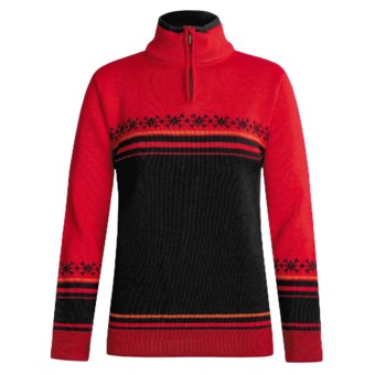 Dale of Norway Kvitfjell Sweater - Wool (For Women) in Red / Black