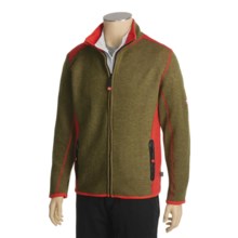 Dale of Norway Storebjorn Jacket - Merino Wool Fleece (For Men) in Melange Forrest Green/Fire - Closeouts