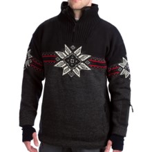 Dale of Norway Storetind Sweater - Wool, Zip Neck (For Men) in Charcoal/Black/Rasperbery - Closeouts
