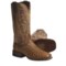 Dan Post Full-Quill Ostrich Cowboy Boots - Square Toe (For Men) in Bay Apache