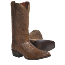 Dan Post Seattle Ostrich Leg Cowboy Boots - 13”, Square Toe (For Men) in Bay Apache - Closeouts
