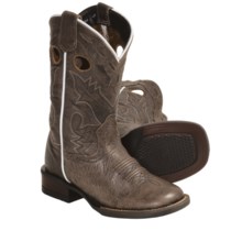 Dan Post Square-Toe Cowboy Boots - Leather (For Kids and Youth) in Taupe - Closeouts