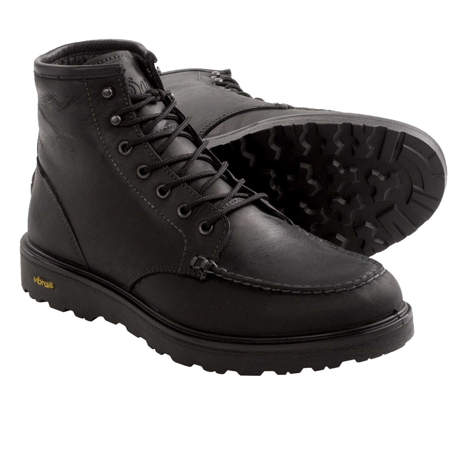 black boots moc toe