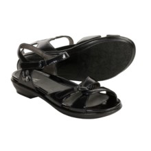 Dansko Caroline Leather Sandals (For Women) in Black Crinkle Patent - Closeouts