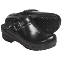 Dansko Ivy Open-Back Clogs - Leather (For Women) in Black - Closeouts