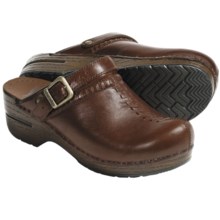 Dansko Ivy Open-Back Clogs - Leather (For Women) in Brown - Closeouts