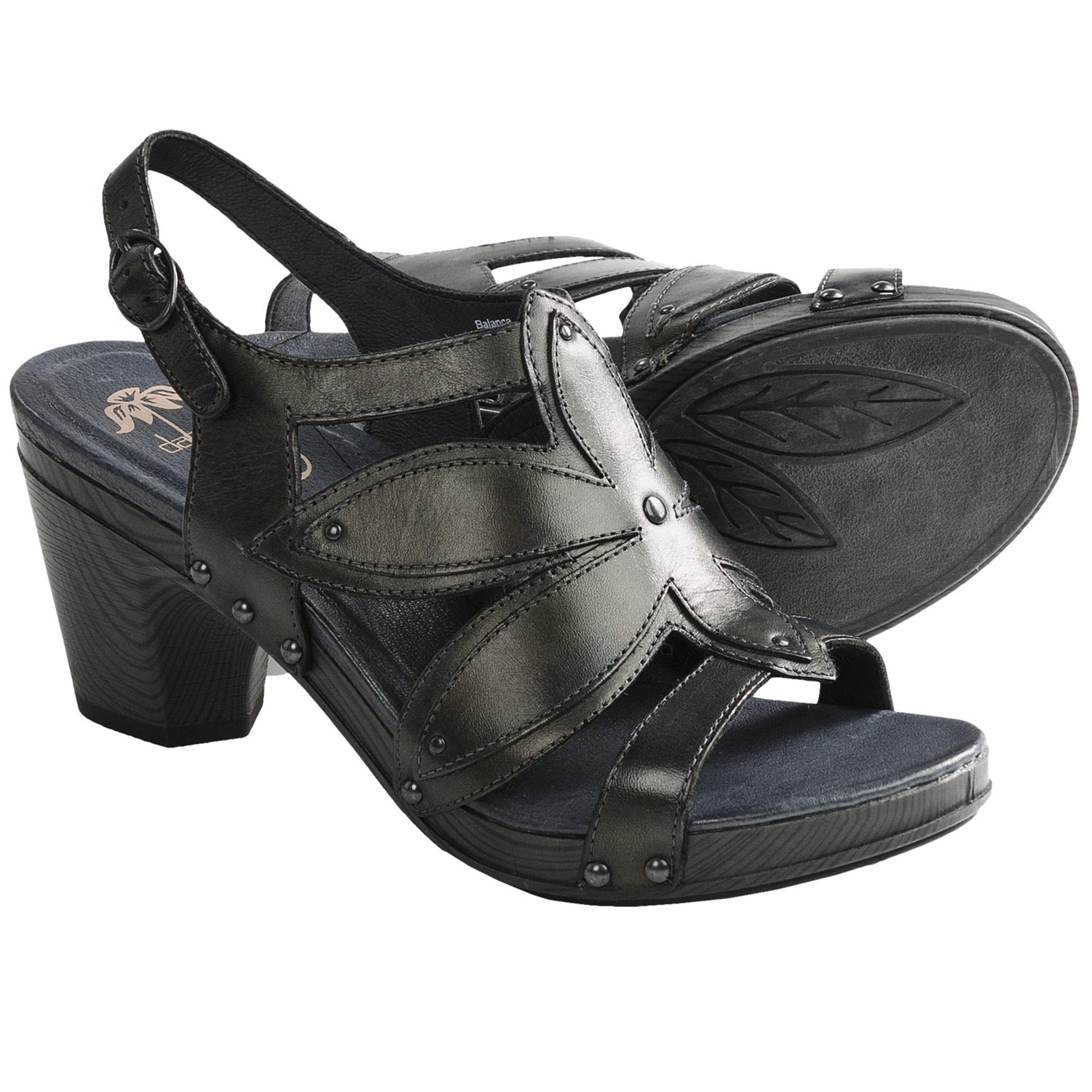 Dansko Nina Sandals - Leather (For Women) in Graphite Brush Off