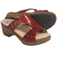 Dansko Sapphire Sandals - Leather (For Women) in Crimson - Closeouts