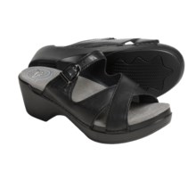 Dansko Sela Sandals - Leather (For Women) in Black Pull Up - Closeouts