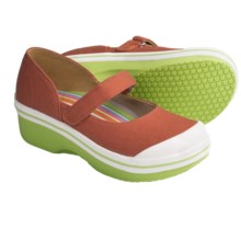 Dansko Valentine Mary Jane Shoes - Canvas (For Girls) in Orange - Closeouts