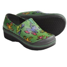 Dansko Vesta Clogs - Coated Canvas, Slip-Ons (For Boys and Girls) in Green Frog Coated - Closeouts