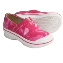 Dansko Vesta Clogs - Coated Canvas, Slip-Ons (For Boys and Girls) in Pink Tie Dye - Closeouts