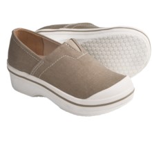 Dansko Vesta Clogs - Coated Canvas, Slip-Ons (For Boys and Girls) in Sand Canvas - Closeouts