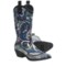 Dav Western Cowboy Karma Rain Boots (For Women) in Blue