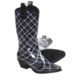 Dav Western Cowboy Plaid Rain Boots - Waterproof (For Women)