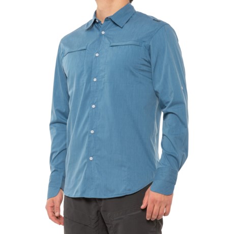 SKINNY WATER CULTURE Davin Woven Shirt - Long Sleeve (For Men) - BLUE HEATHER (S )