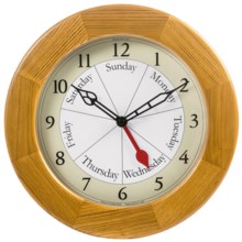 DayClock Contemporary Clock - Oak in See Photo - Closeouts