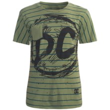 DC Shoes All Stripes Pocket T-Shirt - Cotton Jersey, Short Sleeve (For Women) in Olive - Closeouts