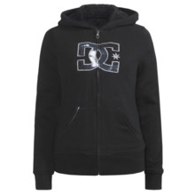 DC Shoes Chayney Zip Hoodie Sweatshirt - Sherpa Lining (For Women) in Black - Closeouts