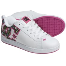 DC Shoes Court Graffik SE Skate Shoes (For Women) in White/Fluorescent - Closeouts