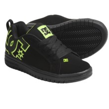 DC Shoes Court Graffik SE Skate Shoes (For Youth) in Black/Lime - Closeouts