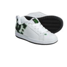 DC Shoes Court Graffik SE Skate Shoes (For Youth) in White/Black Stripe - Closeouts