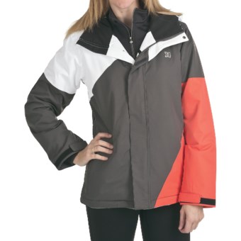 DC Shoes Fuse 13 Jacket - Insulated (For Women) in White/Shadow/Hot Coral
