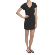 DC Shoes Gears Dress - V-Neck, Short Sleeve (For Women) in Black - Closeouts
