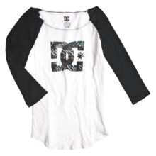 DC Shoes Logo Rama Baseball Shirt - 3/4 Sleeve (For Women) in Bright White - Closeouts