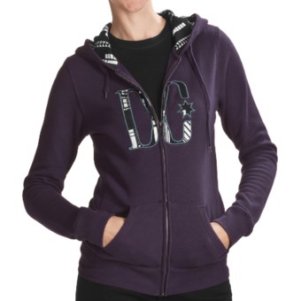 DC Shoes Madie Zip Fleece Hoodie Sweatshirt (For Women) in Night Shade