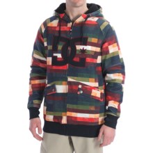 DC Shoes Maxmillions Hoodie Sweatshirt - Zip (For Men) in Red Multi Plaid - Closeouts