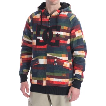 DC Shoes Maxmillions Hoodie Sweatshirt - Zip (For Men) in Red Multi Plaid
