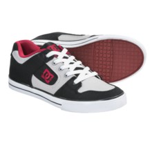 DC Shoes Pure Canvas Skate Shoes (For Youth Boys) in Black/True Red/Battleship - Closeouts