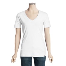 DC Shoes So Long Cotton Jersey T-Shirt - V-Neck, Short Sleeve (For Women) in Bright White - Closeouts