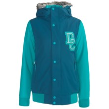 DC Shoes Squad Jacket - Insulated, Removable Faux-Fur Trim (For Women) in Seaport/Aegean - Closeouts
