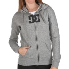 DC Shoes T-Star E Zip Hoodie Sweatshirt (For Women) in Heather Grey - Closeouts