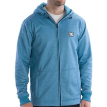 DC Shoes Tech Texture Hoodie Sweatshirt - Water Repellent, Fleece Lined (For Men) in Deep Blue - Closeouts