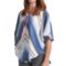 DC Shoes Wheaton Striped Poncho Hoodie (For Women) in Blue