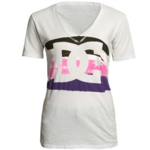 DC Shoes Who What Where T-Shirt - Cotton Jersey, Short Sleeve (For Women) in Victorias Black - Closeouts
